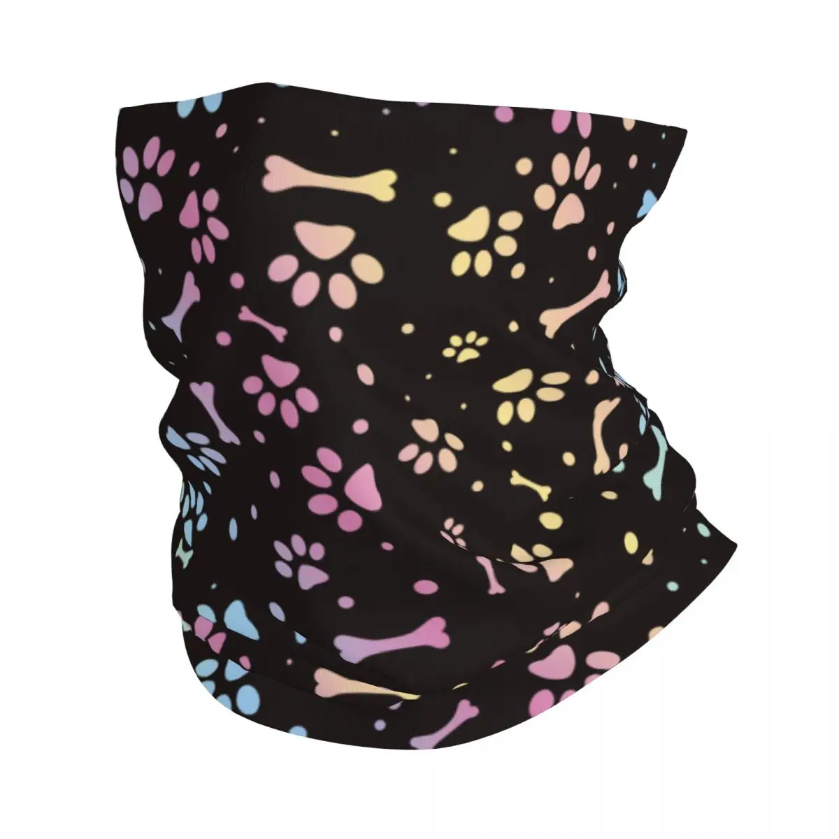 

Animal Dog Paw And Bone Bandana Neck Gaiter Printed Balaclavas Face Mask Scarf Outdoor Cycling Running Men Women Adult Windproof