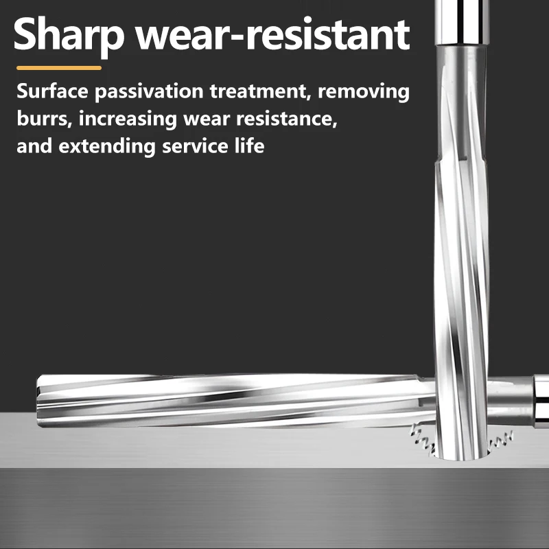STK HSS Reamer Chucking Machining Tool Spiral Flute Cobalt Cutting H7 Shank Diameter 2-16 mm for Metal Steel Aluminum Hole Drill