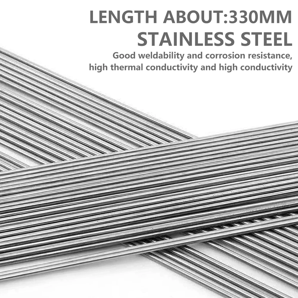 10pcs Stainless Steel Welding Rod Easy Melt Welding Bars Diameter 33cm