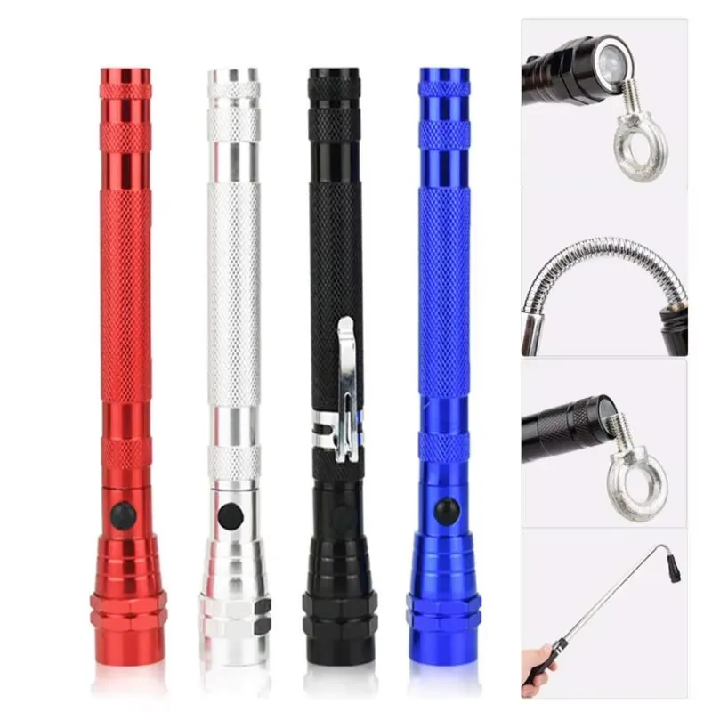 360 Degree Flexible LED Flashlight Magnetized Head Telescopic 3 LED Torch Flashlight Magnetic Pick Up Tool Lamp Light camping light portable flashlight camping lamp portable torch