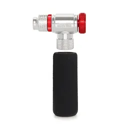 Compact Aluminum CO2 Bike Tire Inflator with Schrader & Presta Adapter (Red)