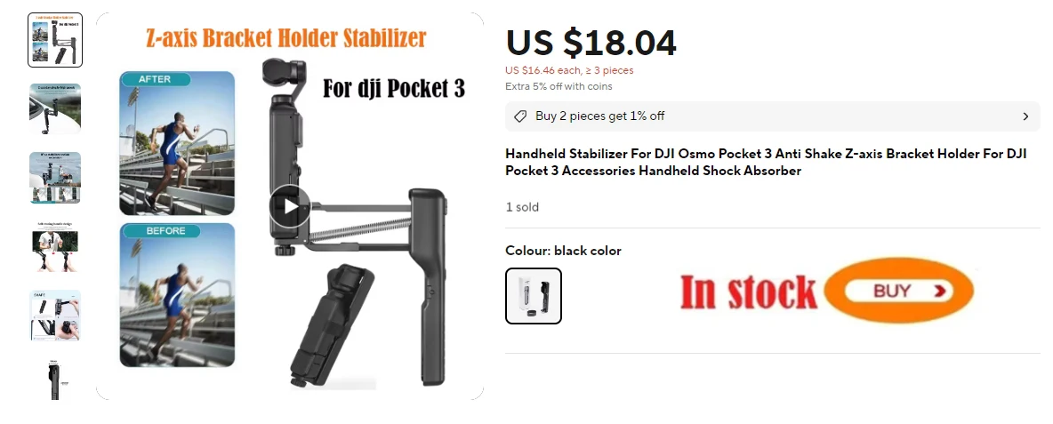 Description Picture 2 of itemPlastic Gimbal Protector for DJI Osmo Pocket 3 Camera Cap Sunnylife Protective Case Handheld Gimbal Box DJI Pocket 3 Accessories