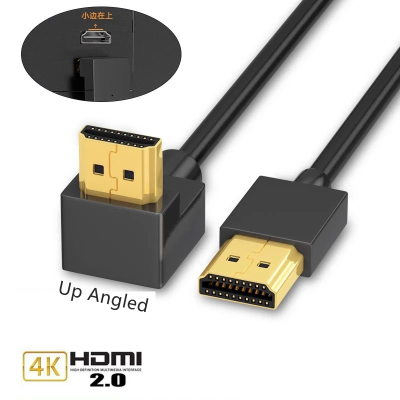 High-Speed Angled DisplayPort Cable with 8K HDR Support