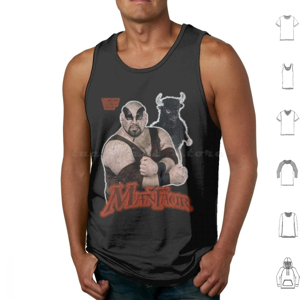 Mantaur Canotte Stampa Cotone Prowrestling Pro Wrestling Wrestling Anni '90 Retro Vintage Nostalgia