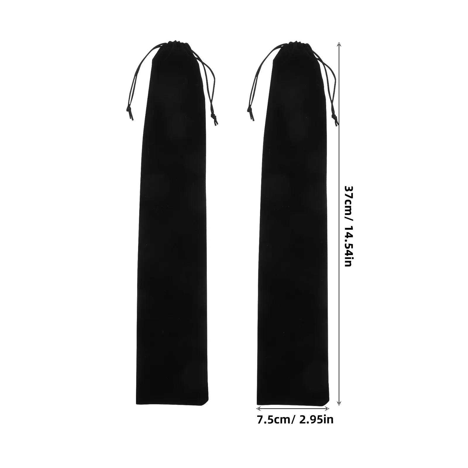 2Pcs 접이식 손 팬 드로스트링 보관 가방 부드러운 보풀 방지 파우치 여행용 주최자 소형 휴대용 케이스