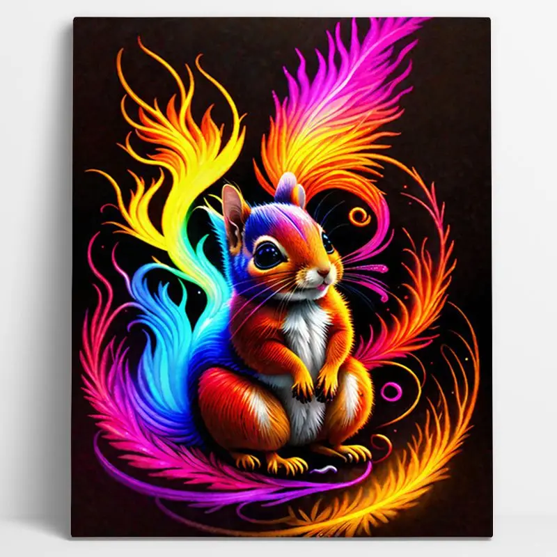 

Картина по номерам RUOPOTY, взрослые животные, блестящие на холсте, картины по номерам, домашний декор