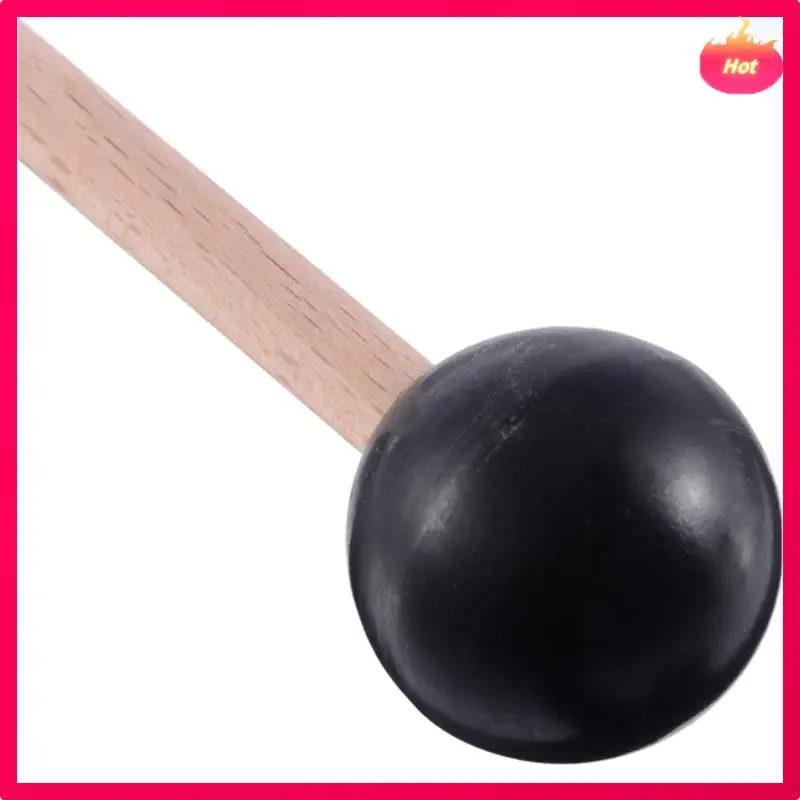 Multi 6Pcs Soft Rubber Head Sticks Wood Handle Bell Mallets For Glockenspiel Xylophone Bell Music Instruments Parts Black