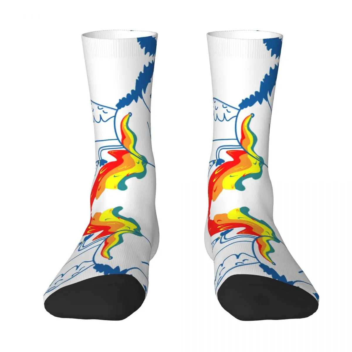 Deviidos De Unicornio Arcoiris Unicornio Arcoiris Calze Per Adulti Calze Elastiche Hyundai A Contrasto Di Colore Grafico Umorismo