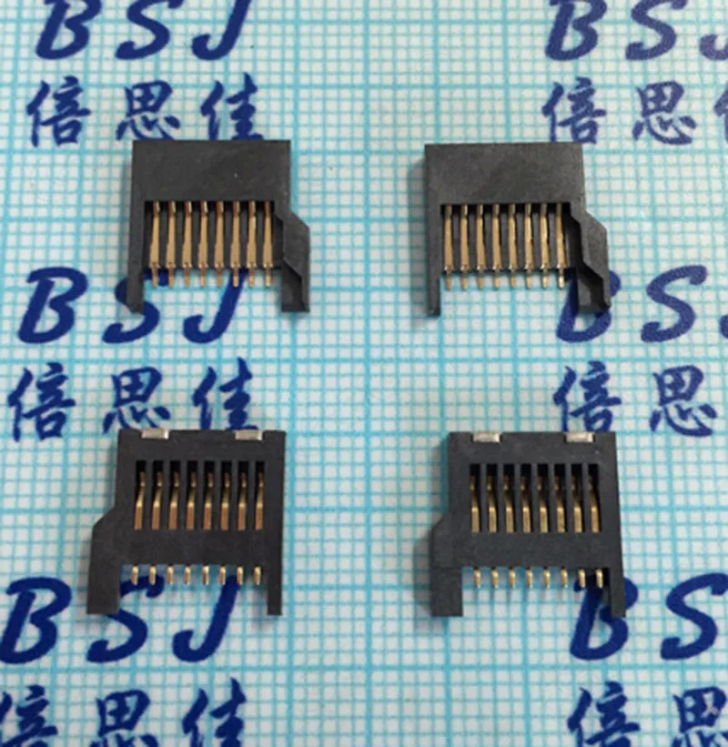 

500pcs TF Easy Type 8P 8Pins Micro SD Memory Card Slot Socket all Plastic