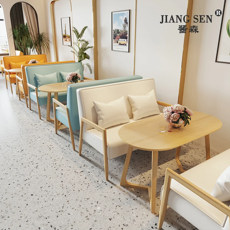 밀크티 숍 소파, 레저 베이킹, 차가운 음료 숍, 커피숍, 명함 시트, 테이블 및 의자 조합 