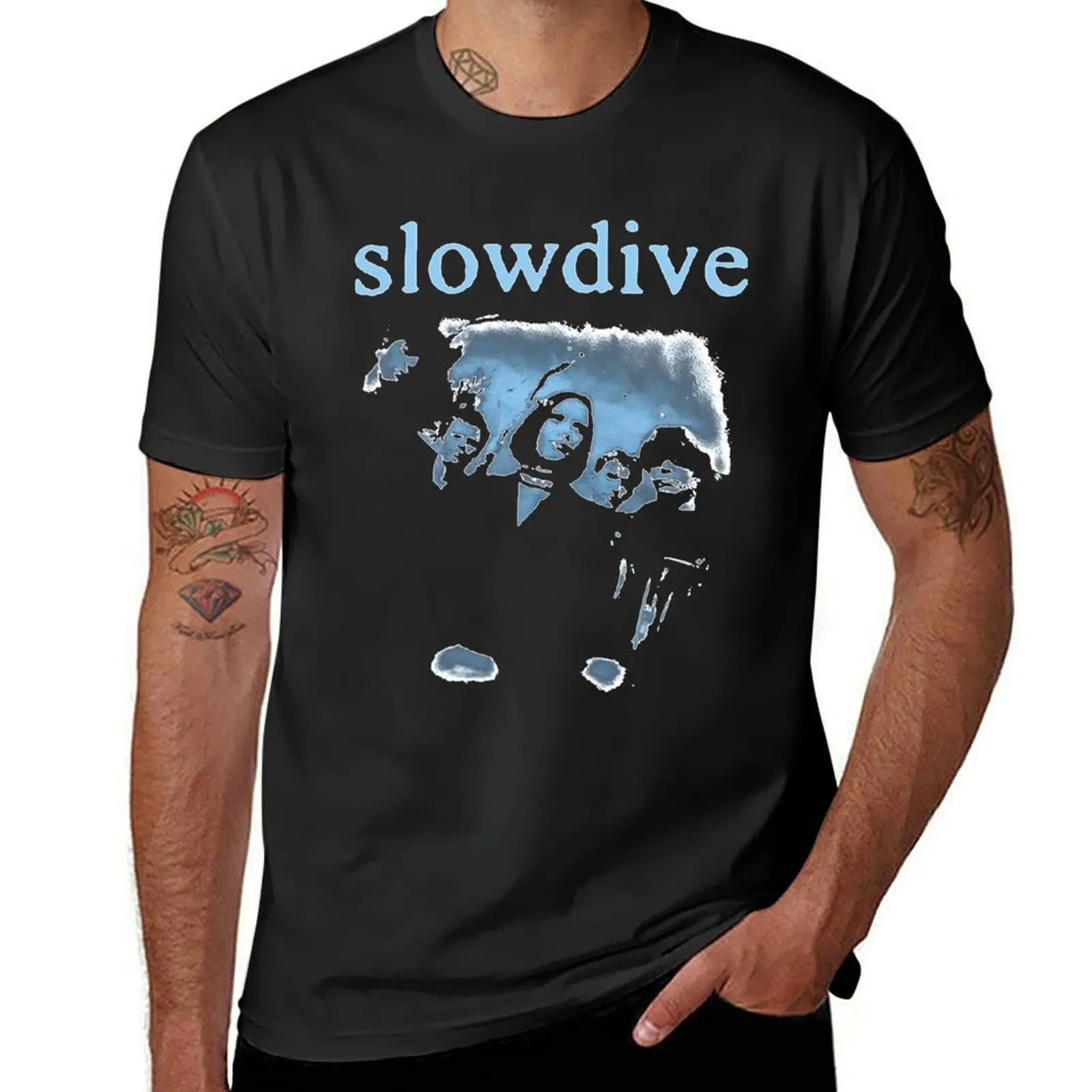 

Graphic Slowdive English rock band T-Shirt blacks summer tops tops t shirt for men