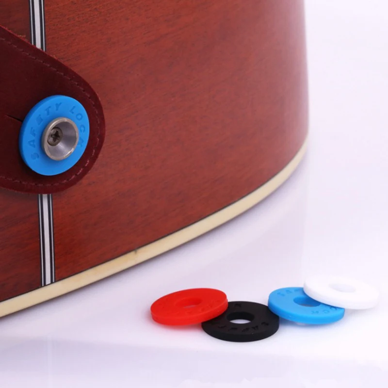 Colorful Rubber Guitar Strap Lock - Secure Fastening Accessories for Bass Guitar, Ideal Musician's Gift