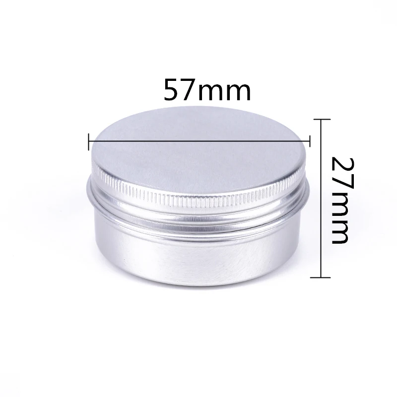 

(100pcs) 50g Empty Aluminum Packaging Container With Screw Cover 50ML Aluminum Jars Lip Balm Jars Tin Pots