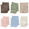 Baby Blanket for Newborns Cotton Ruffle Knitted Wrap Towel Soft and Breathable Bed Blanket for Autumn Winter 75x95cm 6