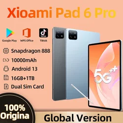 2024 oryginalna wersja globalna Pad 6 Pro Mi tablety PC Android 13 16GB + 1TB Snapdragon 888 11 cali 5G podwójna karta SIM WIFI HD 4K Tab