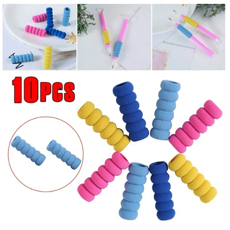 

10 Pcs Soft anti-slip pen sleeve for diamond painting tools drill pen grip