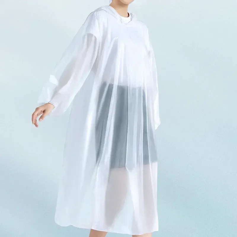 Raincoat 4PCS Portable Thickened Waterproof Women Men Disposable Camping Rain Cover Travel Supplies