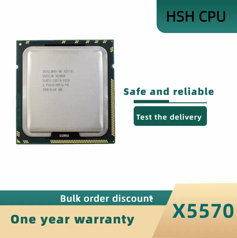 

Intel Xeon X5570 CPU processor 2.93GHz /LGA1366/8MB L3 Cache Quad-Core server CPU work