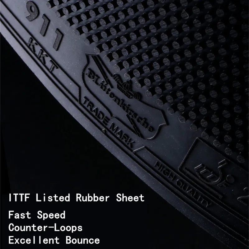 Blutenkirsche KKT 911 Long Pimples-out Rubber Sheet with 0.5mm Sponge ITTF Listed Shengjiao for Defensive & Offensive Players