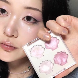 Dreamy Sparkle Shell Eyeshadow Palette: Vibrant Glitter & Radiant Shades (4 Colors)