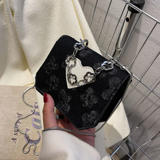 Heart Shaped Y2K Crossbody Bags for Women Handbags Gothic Tote Bag Chain  Shoulder Bag Spice Girls Pink Female Handle Shopper Bag - AliExpress