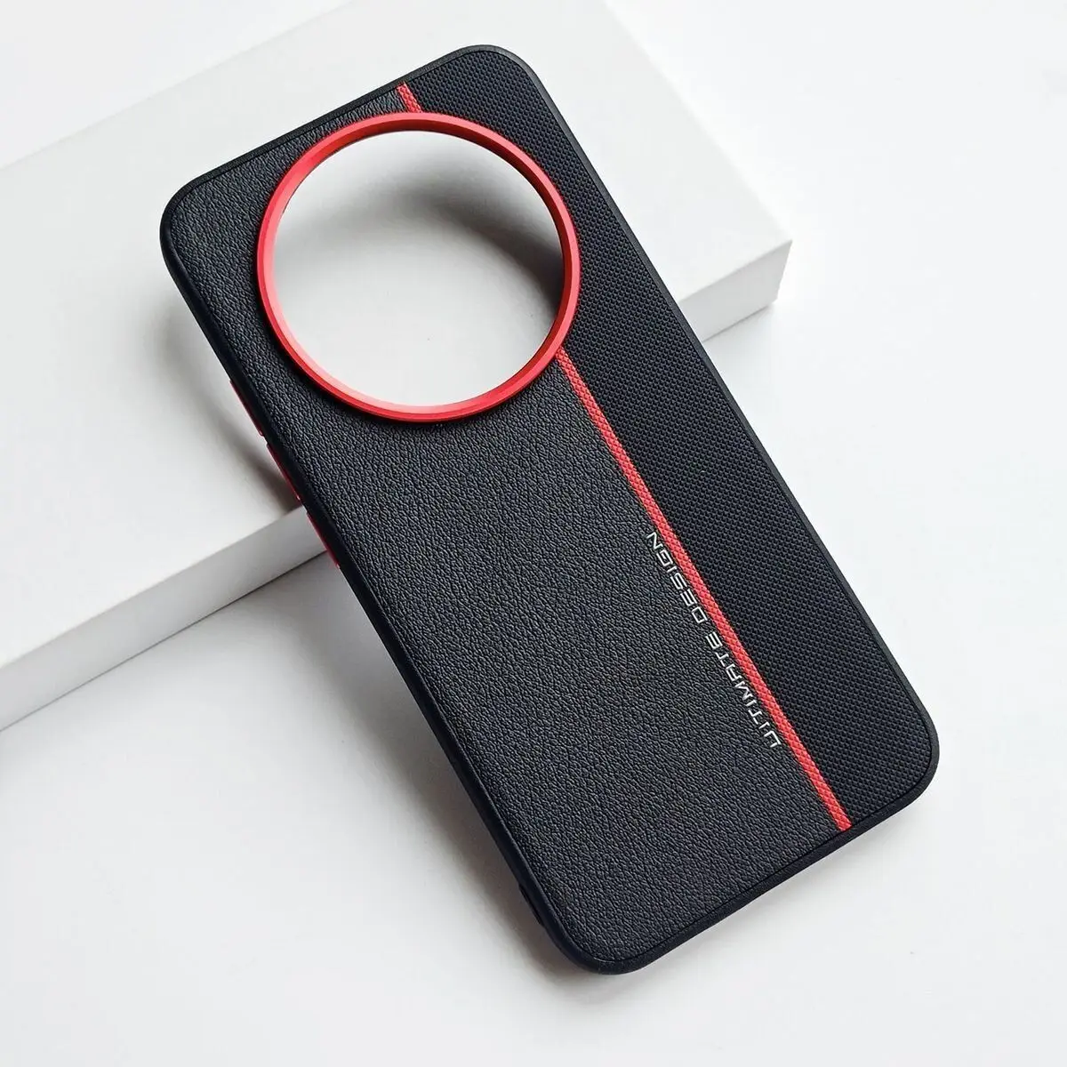 Fashionable Hard PU Leather Protective Back Cover Case