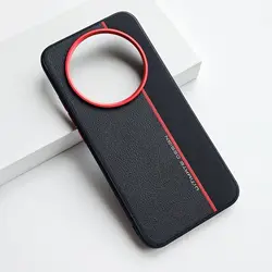 Fashionable Hard PU Leather Protective Back Cover Case for Honor Magic8 RSR Porsche Design (Black)