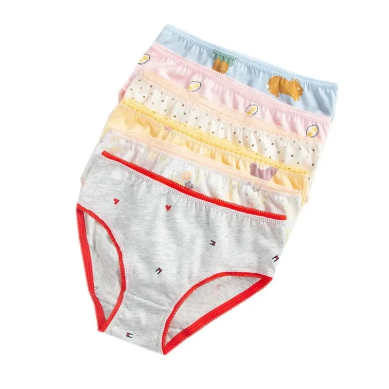 6 Pack Girls Briefs Underwear Kids Knickers 100% Cotton Age 2 – 13 Years