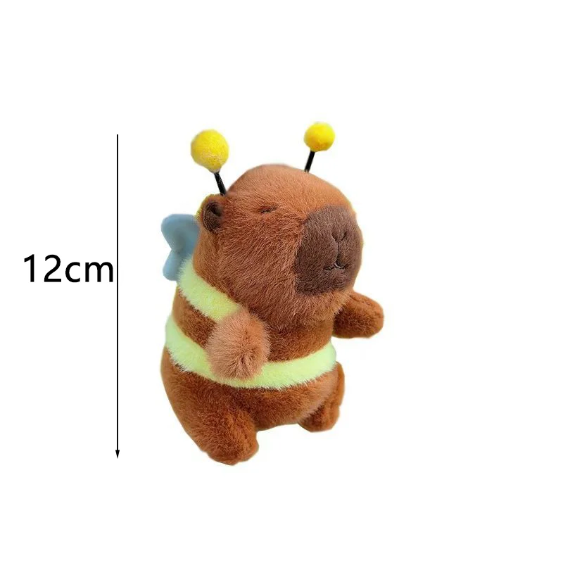 2025 New Capybara Puffer Fish Doll Plush Doll Cute Pass Animal Keychain Pull String  Birthday Gift Backpack Creative Gift
