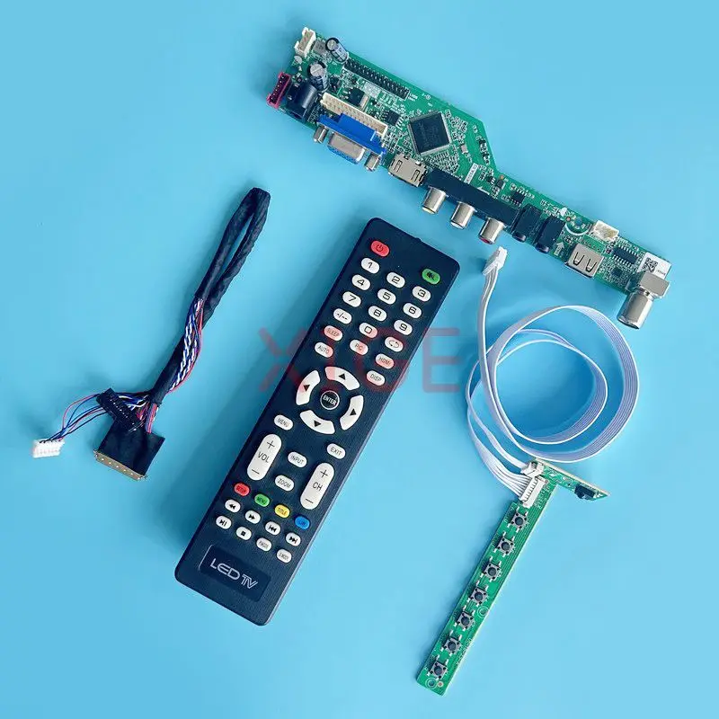 

LCD Display Driver Controller Board Fit LP140WH2 LP140WHU TV Analog USB+AV+HDMI+VGA 14" LVDS 40-Pin Laptop Matrix 1366*768 Kit