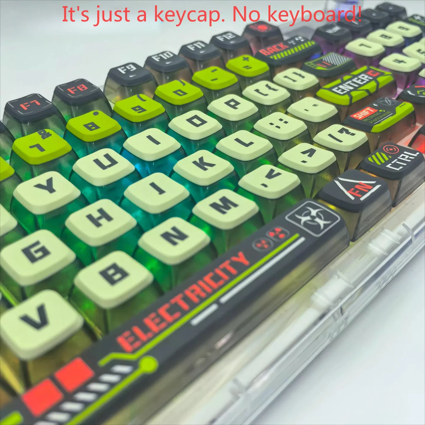 Apocalypse Biochemical, 4면 투명 푸딩 키캡 PBT 125 키, 60/84/98/108 기계식 키보드 액세서리용