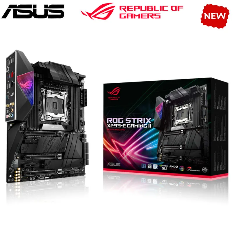 

NEW For Asus ROG STRIX X299-E GAMING II Original Desktop Intel X299 DDR4 Motherboard LGA LGA 2066 USB3.0 M.2 SATA3