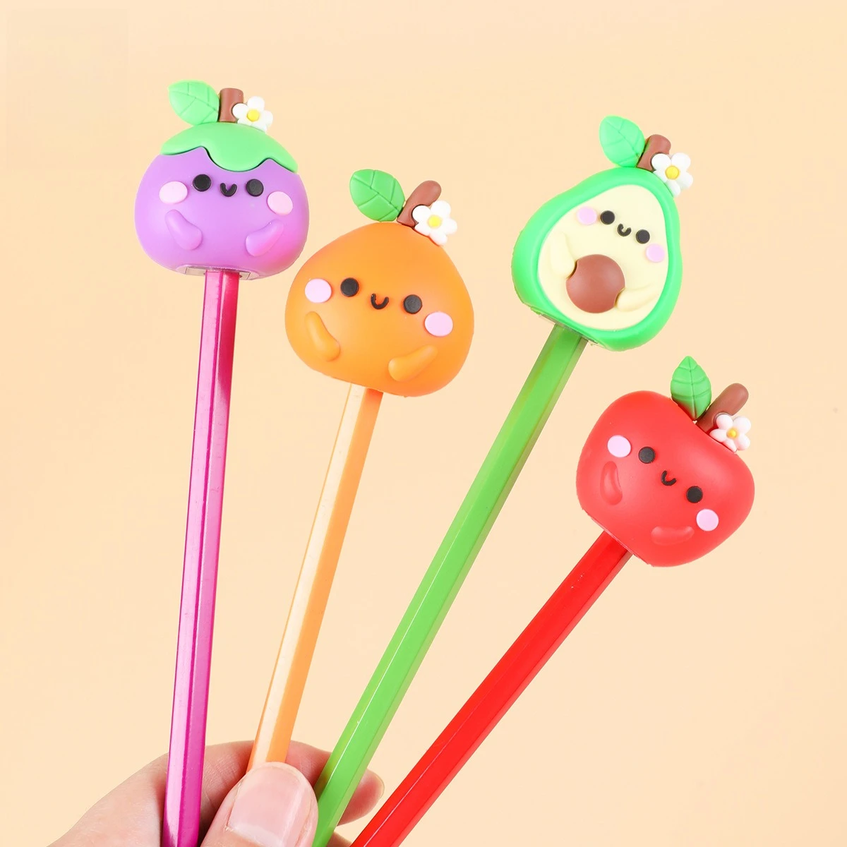 초등학생을 위한 귀여운 과일 모양 연필깎이, 연필을 깎는 재미, 휴대용 학습 및 사무용품