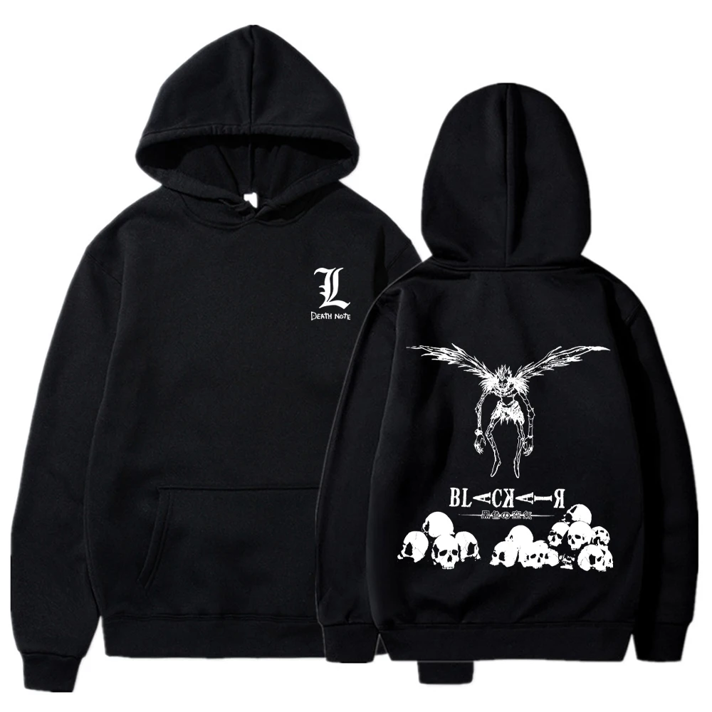 Death Note Anime Hoodies Men Women Ryuuku Skeleton Print Y2k