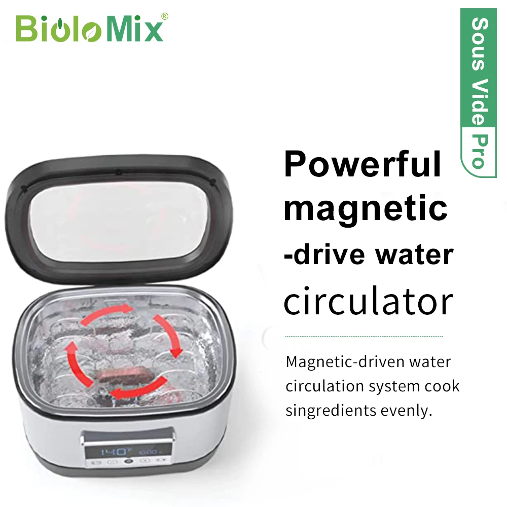 Sous Vide Cooker BioloMix 6th Generation Stainless Steel Sous Vide Oven Pro 8L Touch Control Accurate Temperature Water Circulator Bath Cooker sous vide cooker