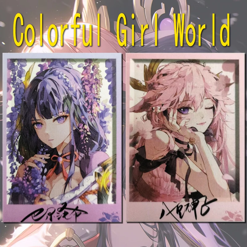 

New Anime Goddess Story Colorful Girl World HI card Yae Miko Beelzebul Ningguang Ganyu Game Collection Man Birthday present