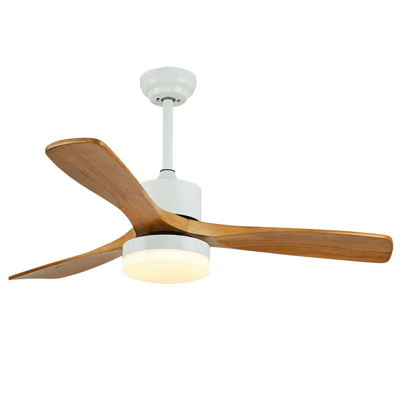 

42''led ceiling fan with light kit and remote control solid wood fan chandelier home fan lamp