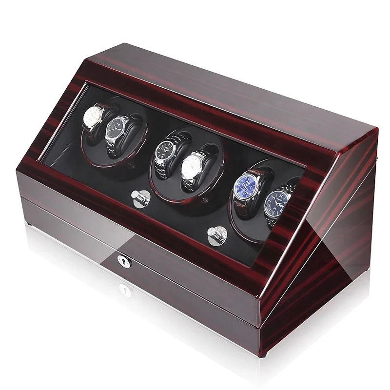 Luxury Fashionable Watches Display Box That Rotatable Watch Winder Box with LED with Lock 13 Slot Watch Box 7+6 Watch Winder Box