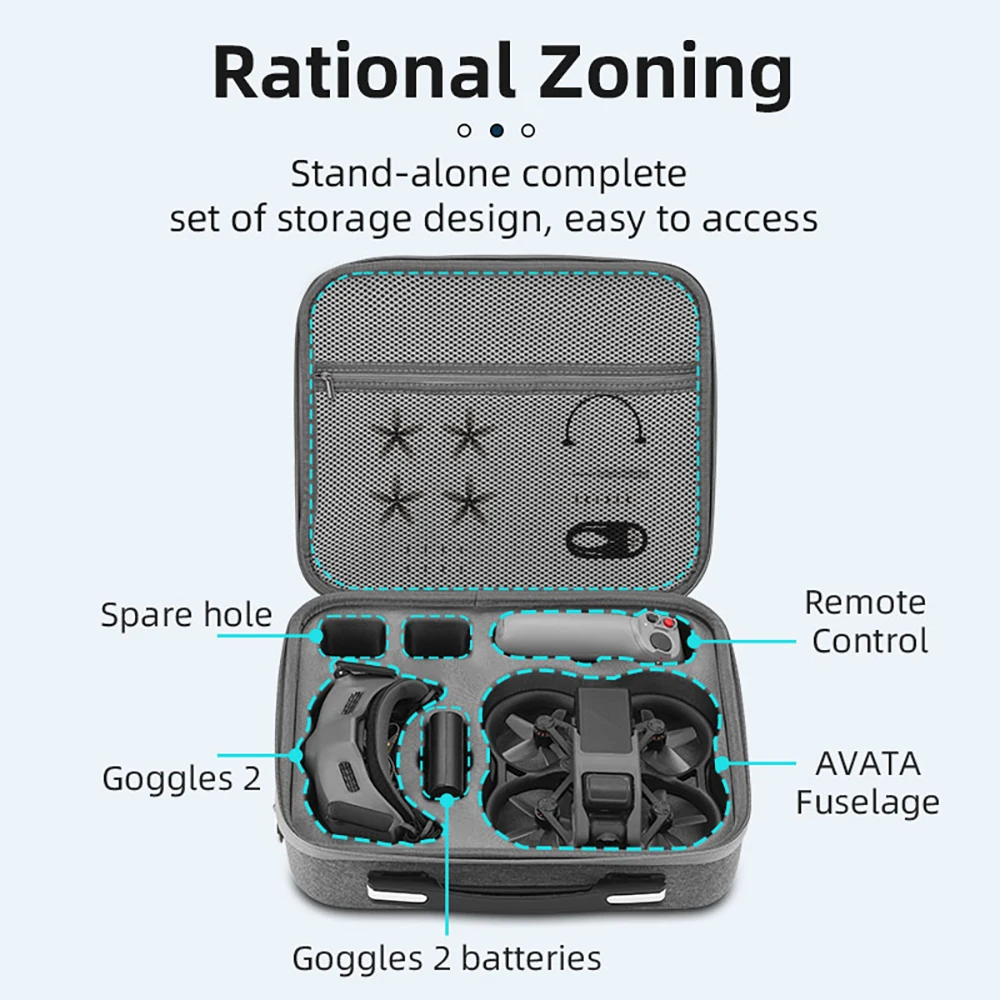 Carrying Case For DJI Avata Drone Storage Bag Portable Handbag Outdoor Large Capacity Shoulder Bag For DJI Goggles 2 Accessories drone accessories drone storage bag dji case drone case handbag case