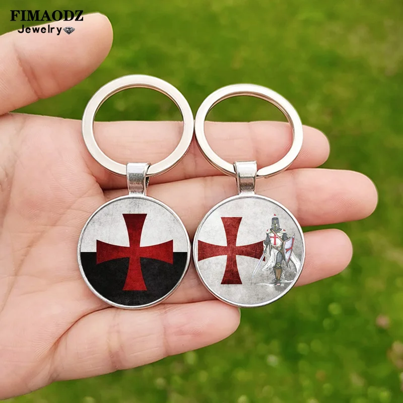Рыцари Templar красная искусственная армейская крестость символ Соломона френмана стеклянный драгоценный камень металлический брелок держатель ювелирные изделия подарки Рыцари Templar красная искусственная армейская крестость символ Соломона френмана стеклянный драгоценный камень металлический брелок держатель ювелирные изделия подарки