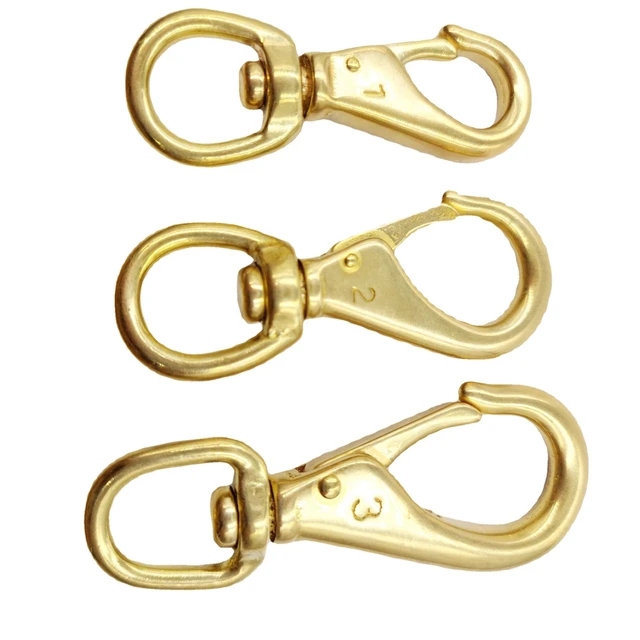 1piece Solid Brass Trigger Swivel Eye Bolt Snap Hook For webbing Leather  Craft Bag Strap Belt Hook Clasp Pet Dog Leash Clip - AliExpress