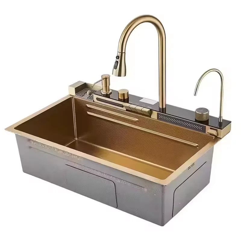 Smart Anti-Scratch Kitchen Sink Multifunctional Digital Display SUS 304 Big Kitchen Sink 3
