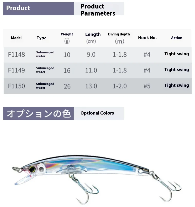 Japan YO-ZURI 10g 16g 26g Mino 3D Prism Refraction Luya Bionic Croaker Mouth Hard Bait Pencil Sea Fishing fishing lure carp fishing bait