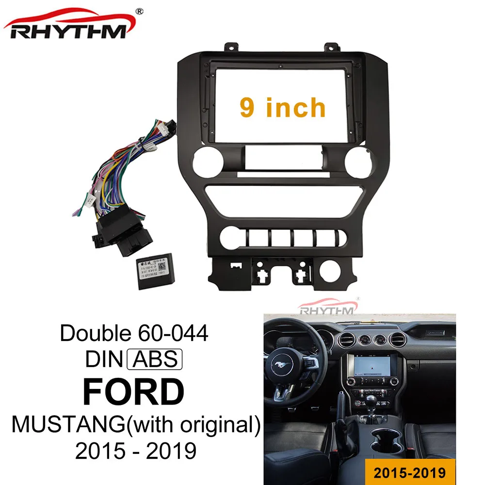 

9 Inch Car Fascia For Ford Mustang 2015-2019 North America 1din / 2din Panel Dash Mount Installation Double Din DVD Bezel Frame