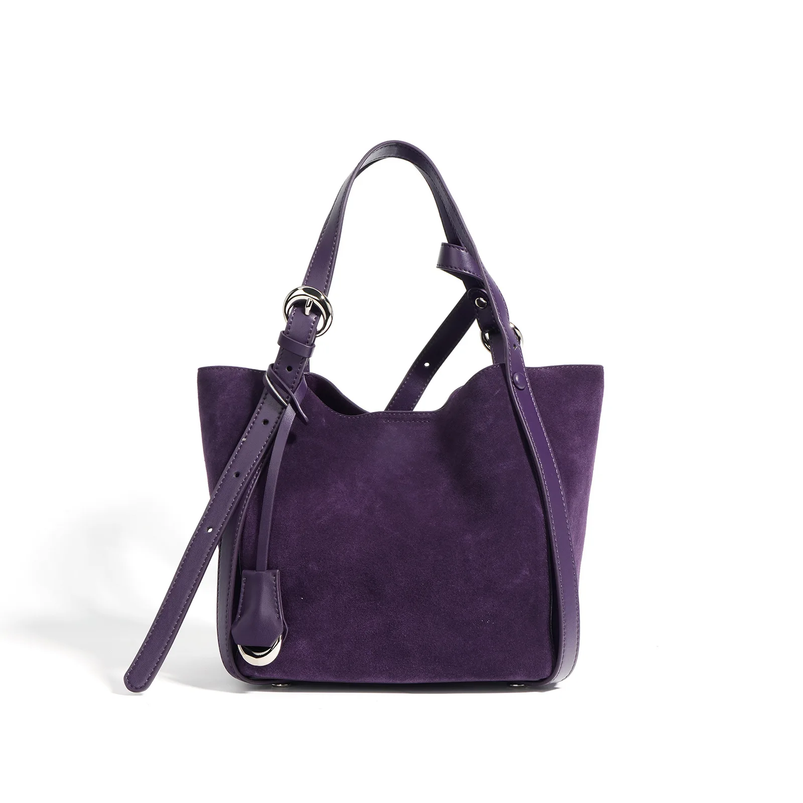 2025 Logotipo personalizado Mini bolso de mano para mujer con asa superior elegante desplazamientos invierno gamuza cuero mujeres Totes mujeres bolsos de hombro