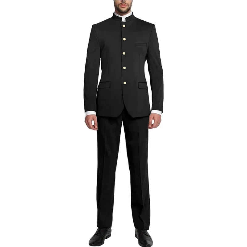 Classy Wedding Suits Slim Fit Groom Wear Men's Tuxedo Groomsmen Suit Male Cheap Formal Business Suits 2PCS (Jacket+Pants）