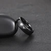TIGRADE 2/4/6mm bague en céramique noire poli hommes femmes bagues de mariage bande de fiançailles femme bague anti-rayures grande taille 4-14