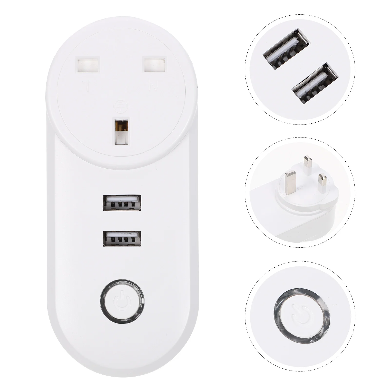 

Durable Dual USB Smart WiFi Plug Home Useful (UK Plug)