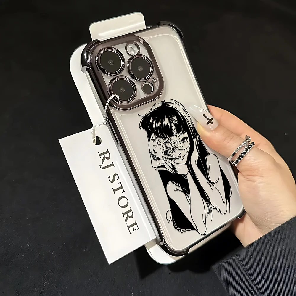 Junji Ito Horror Art Plating Case - Premium Anti-Fall Airbag Back Cover