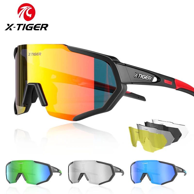 X-TIGER Lunettes de Cyclisme Lunettes de VTT Homme, Lunettes de Vélo avec 5  Lentilles Interchangeables Protection UV400, Montures TR90 résistantes au  Stress, Pour Pêche Conduite Running Bicyclettes : : Sports et  Loisirs